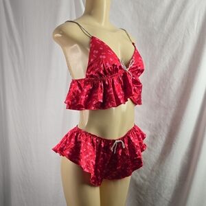 Streetwear Society Cherry Red Polka Dot Set